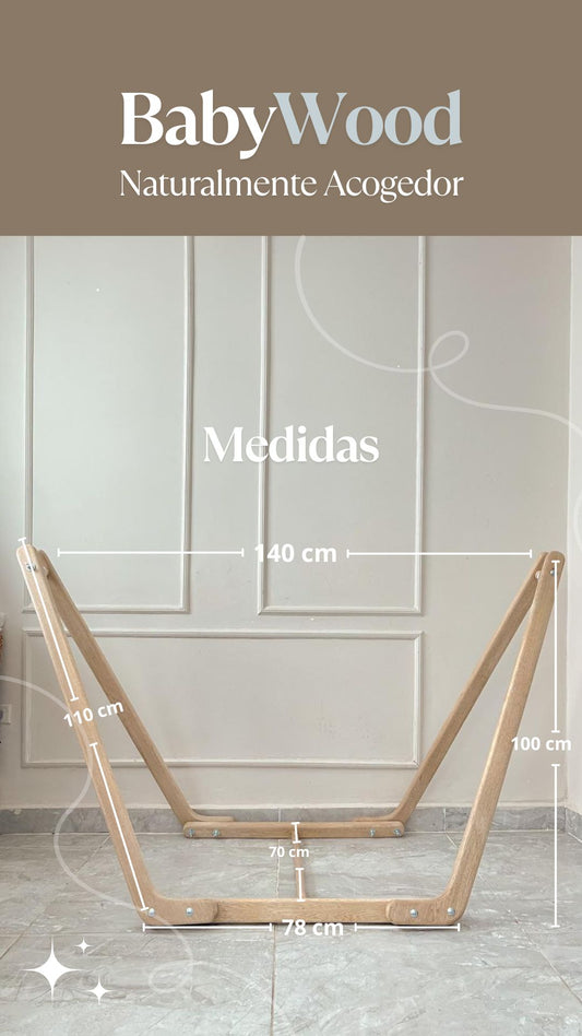 BabyWood Soporte de Madera roble americano