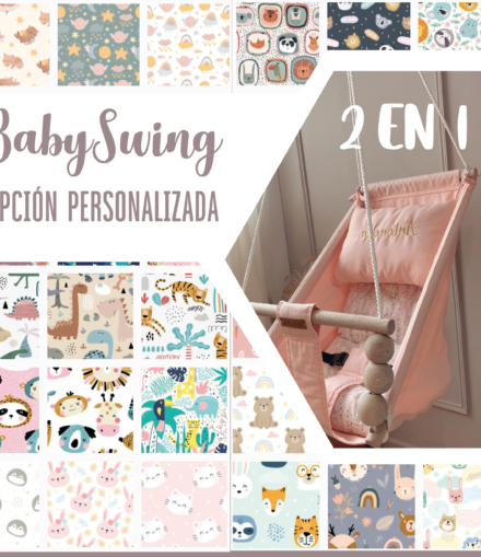 Caluma.co | Babyswing 2 en 1 hamaca reclinable, columpio exterior, columpio  para bebés, columpios de tela, regalo para babyshower